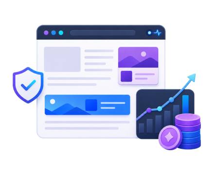 Publisher monetization analytics illustration