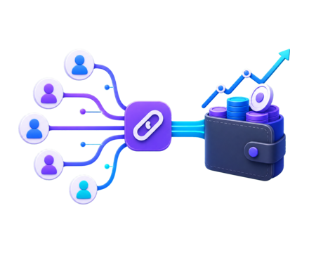 Affiliate revenue tracking illustration